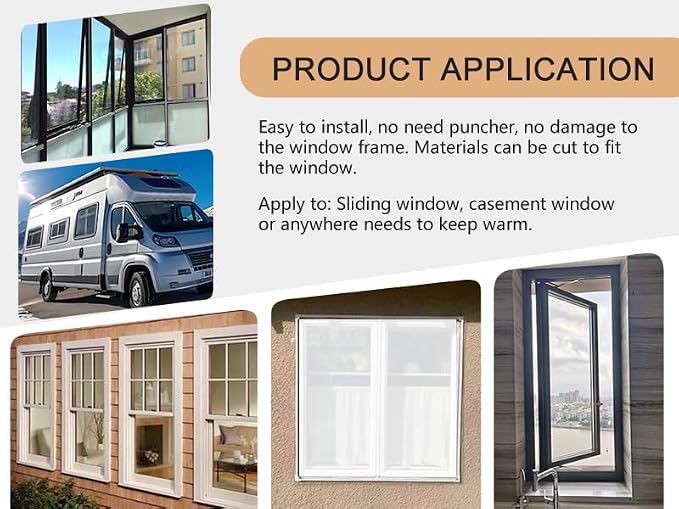 DIY Magnetic Window Insulation kit Frosted Film - Image 6