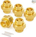 GASHER 5PCS 3/8" FNPT Brass Union Pipe Fitting | 3/8 Inch Female x 3/8 Inch by GASHER