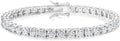KRKC Tennis Bracelet for Women 14K White Gold Plated, AAAAA+ Classic Cubic Zirconia Bracelet with 2mm-5mm Width, Durable Gold Bracelets Jewelry Christmas Gift, Size 6.5-8 Inches Hypoallergenic