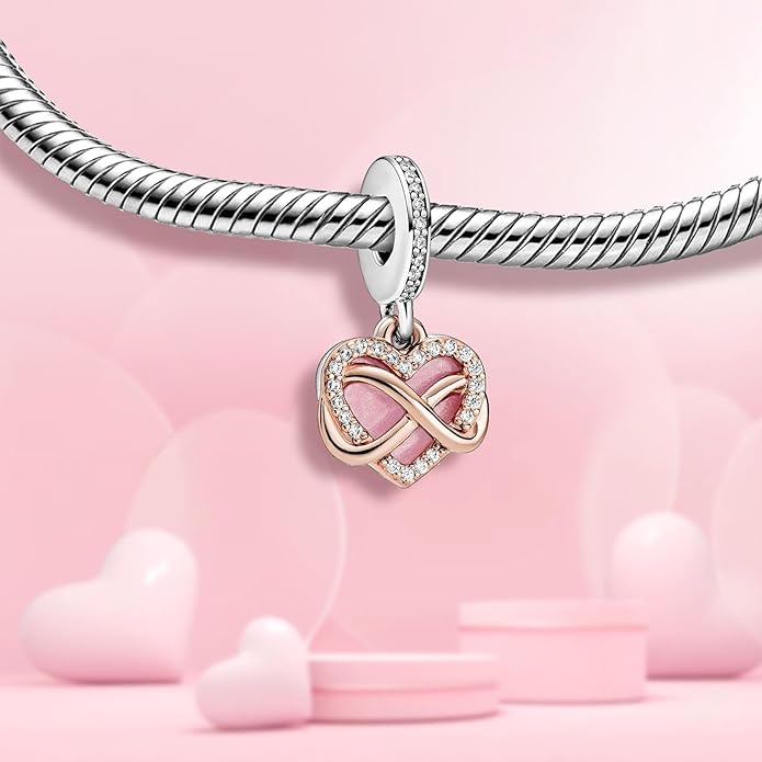 Family Mom Heart Charms 925 Sterling Silver Bead for Bracelets and Necklaces For Women Jewelry Present