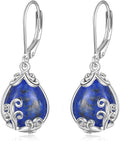 POPLYKE Celtic Filigree Teardrop Drop Dangle Earrings Sterling Silver Leverback Earrings Jewelry for Women