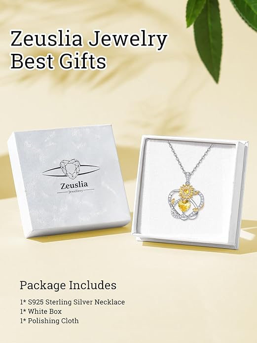 Valentine's Day Gifts for Wife 925 Sterling Silver Double Birthstone Pendant Necklaces I Love You for Always and Forever Necklace Anniversary Birthday Gifts for Wife Girlfriend Mom Her
