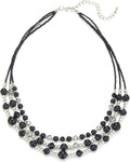 Noessla Beaded Statement Necklaces for Women Layered Chunky Bead Necklace Fashion Costume Jewelry Gifts for Mom