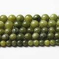 Natural Chinese Green Jade Beads Gemstone Round Loose Beads for Jewelry Making DIY Bracelet Necklace 6mm 60pcs 15" Inch