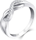 STARCHENIE Infinity Heart Ring for Women 925 Sterling Silver Size 5-10