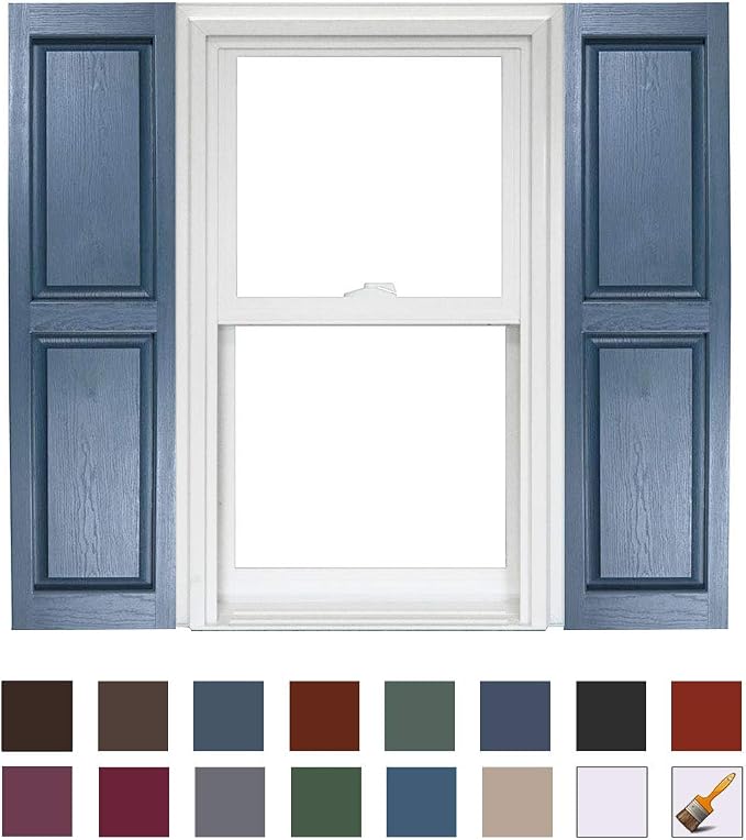Polaris Homeside Raised Panel Vinyl Shutters 14-1/2in. x 47in. - Image 2