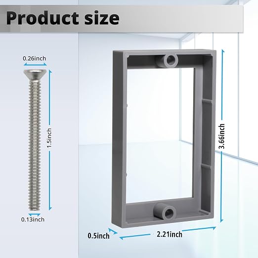 HXH Single Gang Receptacle Outlet Box Extender, 1/2 Inch, 3 Pack | - Image 2