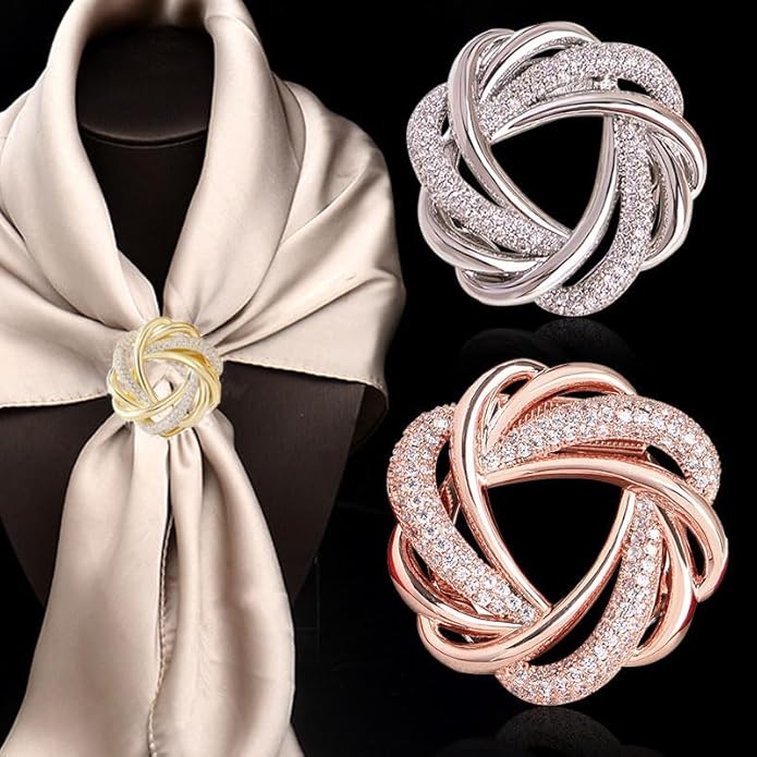 Flower Floral Brooch Pin Pearl Rhinestone Crystal Brooches Pins Scarf Brooch Clip Christmas Lapel Pin Dress Accessories for Women