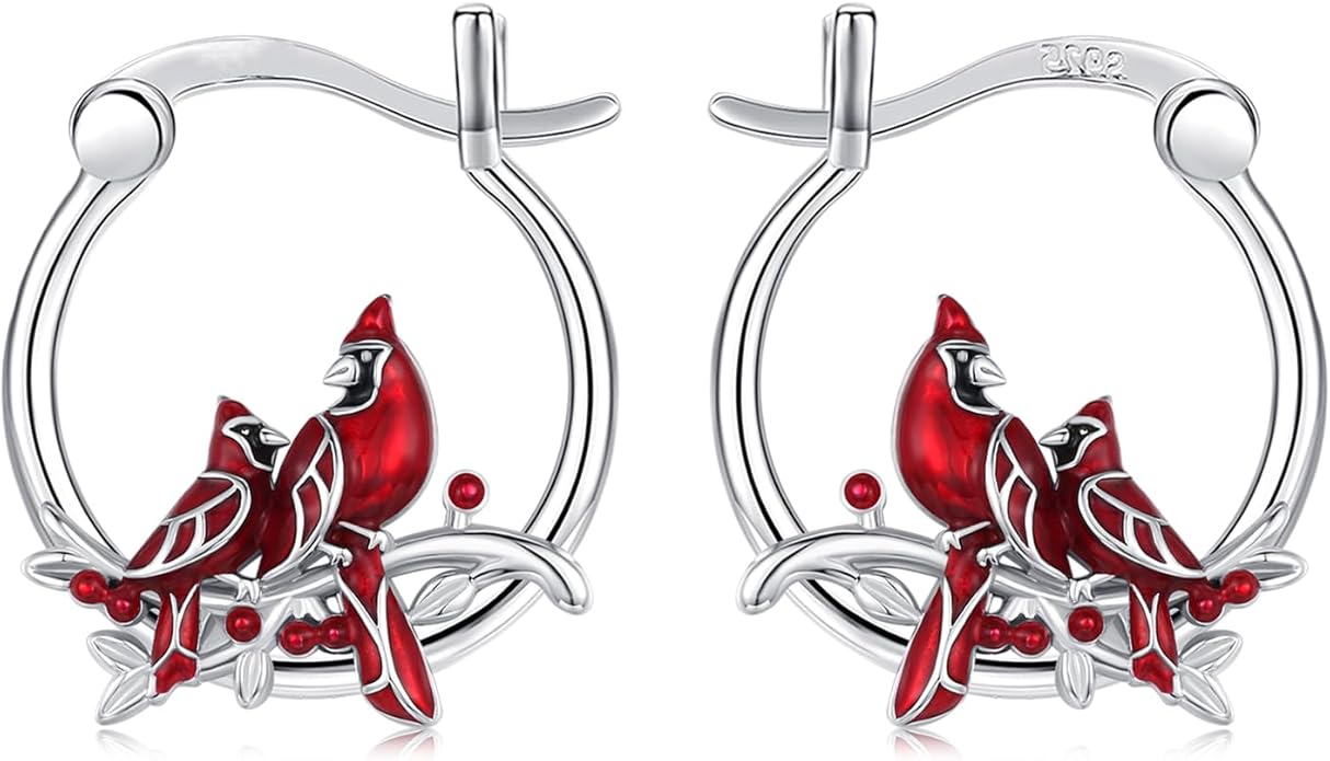 JUSTKIDSTOY Hypoallergenic Panda/Unicorn/Hummingbird/Dolphin Hoop Earrings for Women 925 Sterling Silver Animal Huggie Hoop Earrings Jewelry Gifts for Sensitive Ears