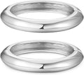 2pcs Gold Bangle Bracelets for Women, Trendy Hinged Cuff Open Wide Chunky Gold Bracelet Stack Arm Cuff Jewelry for Women