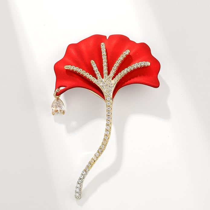 Red Rose Flower Brooches and Pins for Women Costume Jewelry Brooch Pins Broches Jewelry for Women Elegant Lady Pin