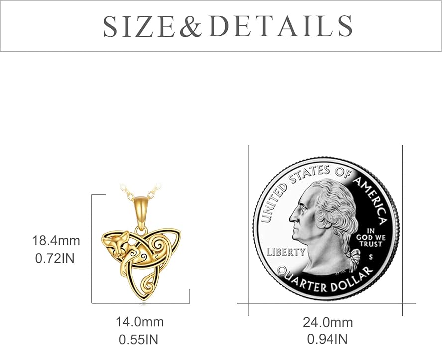 KECHO 14K Gold Animal Pendant Necklace - Dainty Zodiac & Pet Inspired Charm Necklace for Women - 16+1+1"