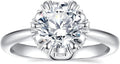 Moissanite Engagement Rings for Women,D Color VVS1 Round Cut Moissanite Ring 925 Sterling Silver Promise Rings for Her