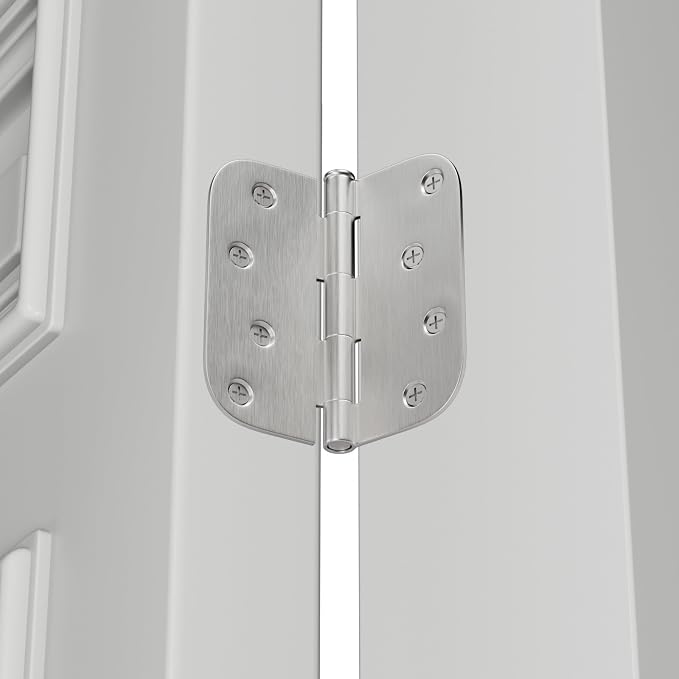 goldenwarm Pack of 12 Satin Nickel Door Hinges, 4 x 4inch Interior and Exterior - Image 7