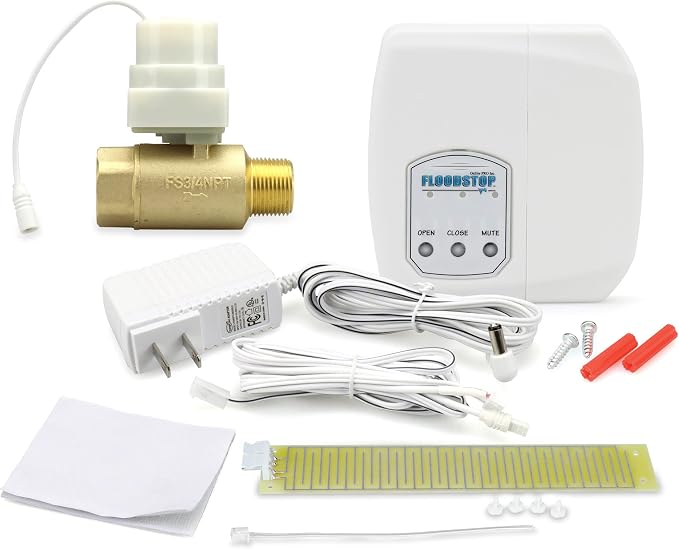 FloodStop Water Heater Leak Detector Kit, 3/4" NPT MIP x FIP | Automatic Water by FloodStop