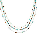 Boho Layered Necklaces For Women Western Turquoise Natural Stone Jewelry For Women Statement Beaded Necklace For Women Dainty Chain Necklace Stack For Women Unique And Unusual Gifts