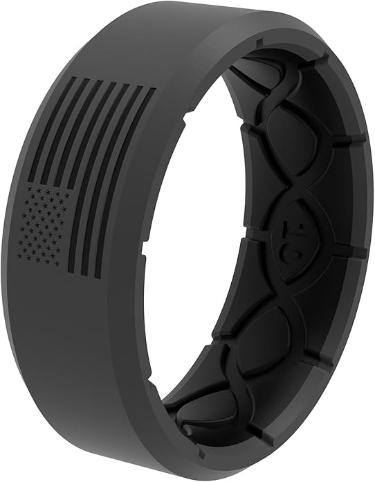 Groove Life Zeus Anti Stretch Silicone Ring Breathable Silicone Rings for Him and Her, Unique Design, Comfort Fit Ring