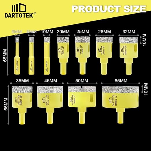 Diamond Core Drill Bits Set 11PCS - Image 4