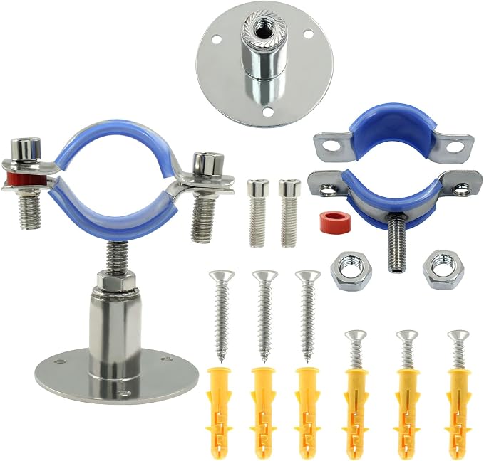 2PCS Wall Mount Ceiling Mount Pipe, - Image 5
