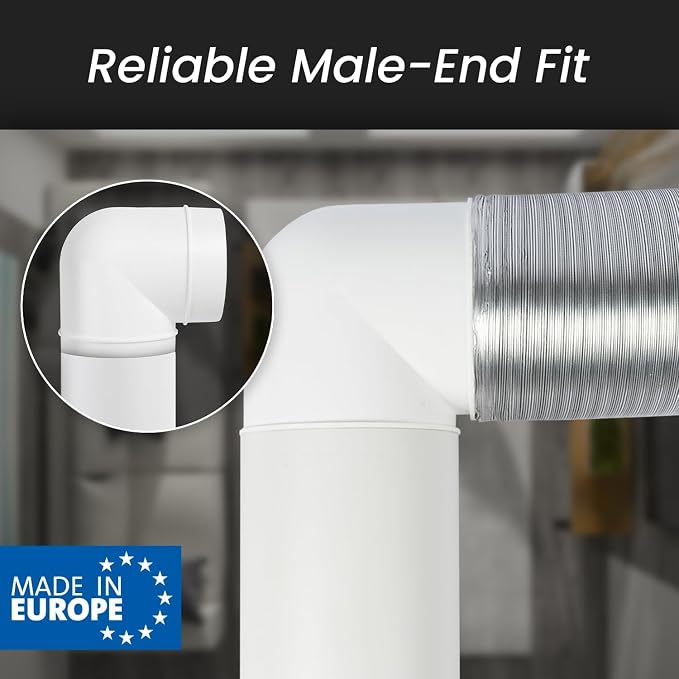 Repa Market Pack of 2 90 Degree 4 Inch Duct Elbow Pipe Connector - Image 3