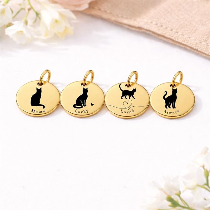 SM Design Mama Animal Charm Set – Set of 4 Stainless Steel Charms – Motherhood & Family Keepsake Jewelry Charmss