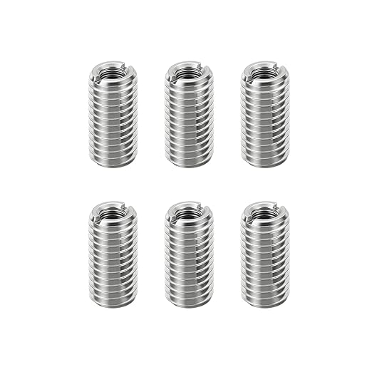 6Pcs Thread Adapter Sleeve Reducing Nut, M12 M to M10 F, 20mm Length | M12 x by HIPICCO