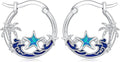 JUSTKIDSTOY Hypoallergenic Panda/Unicorn/Hummingbird/Dolphin Hoop Earrings for Women 925 Sterling Silver Animal Huggie Hoop Earrings Jewelry Gifts for Sensitive Ears