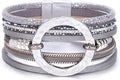 KSQS Tree of Life Leather Multi-Layer Wraps Bracelet,Boho Wide Buckle Wristband Bangle,Braided Cuff Bracelets for Women