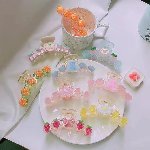 11PCS Cute Bobby Pin Slime Charms Mixed Set Resin Flatback for DIY Craft Making and Daily Use