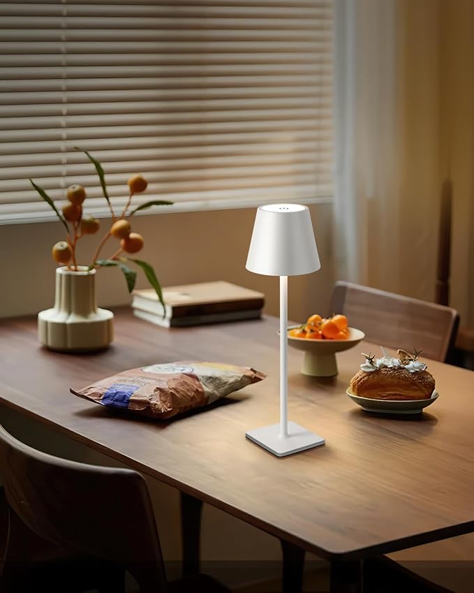 KDG 2 Pack Cordless White Table Lamps, Rechargeable Portable LED Desk Lamps | - Image 9