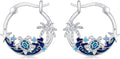 JUSTKIDSTOY Hypoallergenic Panda/Unicorn/Hummingbird/Dolphin Hoop Earrings for Women 925 Sterling Silver Animal Huggie Hoop Earrings Jewelry Gifts for Sensitive Ears