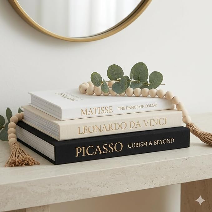 Linen Faux Book Box Set of 3, Fake Books - Image 9