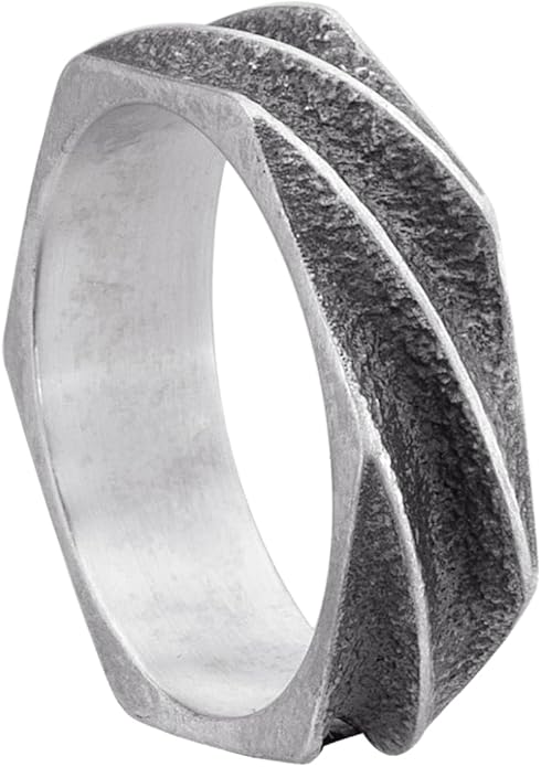 Sculpted Helix Band Ring, 925 Sterling Silver Ring, Silver Band, Mens Signet Rings, Handmade Rings, Gift For Men And Women