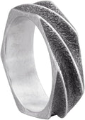 Sculpted Helix Band Ring, 925 Sterling Silver Ring, Silver Band, Mens Signet Rings, Handmade Rings, Gift For Men And Women