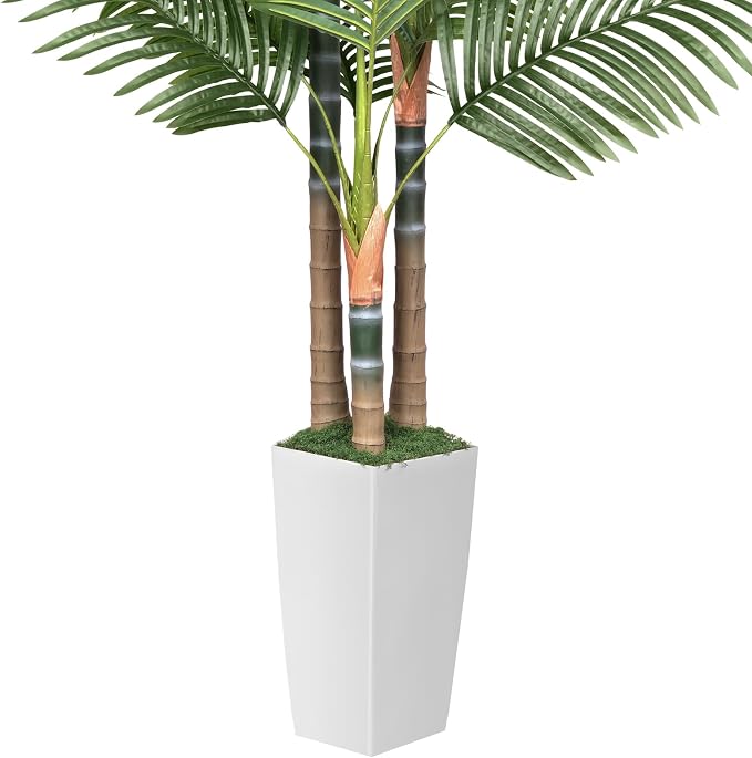 6ft Artificial Palm Tree Indoor Plant，Triple Faux Tropical Areca Floor Plant in - Image 6
