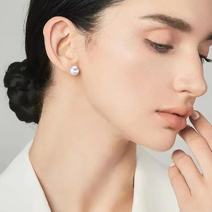 Pearl Clip on Earrings for Women Drop Clip Earrings for Women Gold Plated White Imitation Pearl Earrings Fashion
