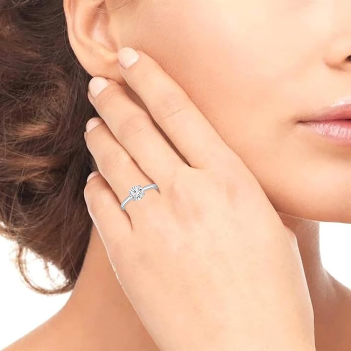 1 to 5 Carat LAB GROWN Solitaire IGI CERTIFIED Diamond Engagement Ring (E-F Color VS2-SI1 Clarity)
