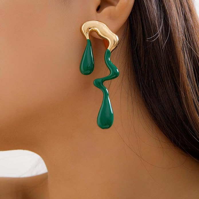 Irregular WaterDrop Earrings, Melted Liquid Irregular Stainless Steel Earrings, Embrace Minimalist Earrings, Statement Earrings for Women