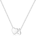Turandoss Valentines Gifts for Her Kids Girls, Dainty S925 Sterling Silver Tiny Heart Letter A-Z Pendent Necklace Trendy Birthday Valentines Jewelry Gifts for Girls Women