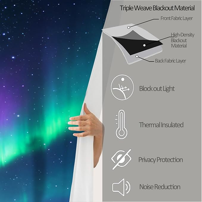 Japanese Style Curtains for Bedroom Living Room, Snow-Capped Mountains and ice - Image 6
