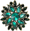 Rhinestone Flower Brooch for Women Vintage Crystal Flower Brooch Pin Elegant Clothing Hat Bag Accessories Christmas Birthday Party Wedding Costume Jewelry