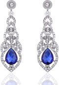 mecresh Women's Alloy Teardrop Crystal Chandelier Dangle Earrings