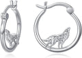 JUSTKIDSTOY Hypoallergenic Panda/Unicorn/Hummingbird/Dolphin Hoop Earrings for Women 925 Sterling Silver Animal Huggie Hoop Earrings Jewelry Gifts for Sensitive Ears