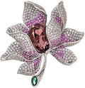 Flower Brooch Pin - Rhinestone Flower Pin 18k Gold Plated - Thanksgiving Day, Birthday, Wedding Gifts for Mom, Wife