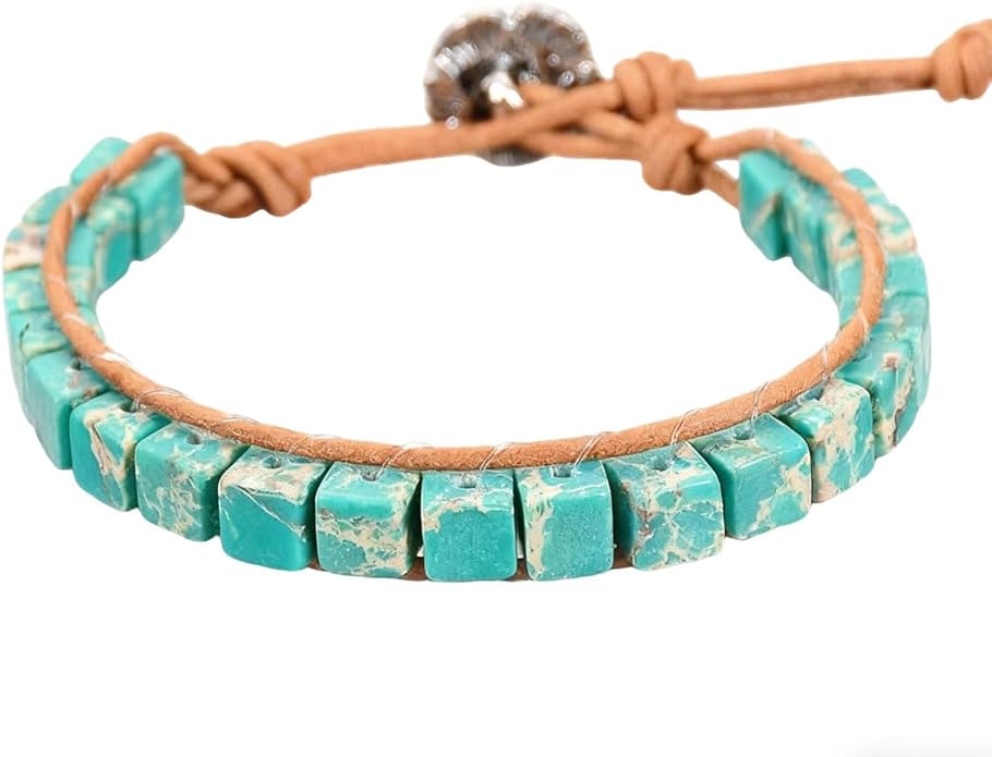 ZOSOJONA 7 Chakra Bracelet Bohemian Handmade Leather Wrap Healing Protection Natural Stone Yoga Beaded Bracelets Boho Friendship Jewelry