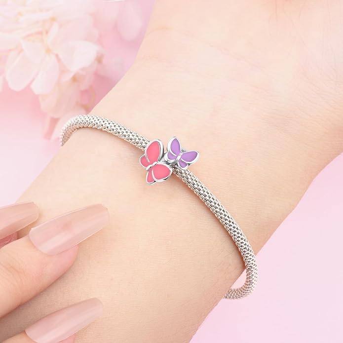 Cute Panda Animal 925 Sterling Silver Charms for Bracelets and Necklace Dangle Pendants Butterfly Elephant Dog Bead Jewelry Present for Women Family Friends