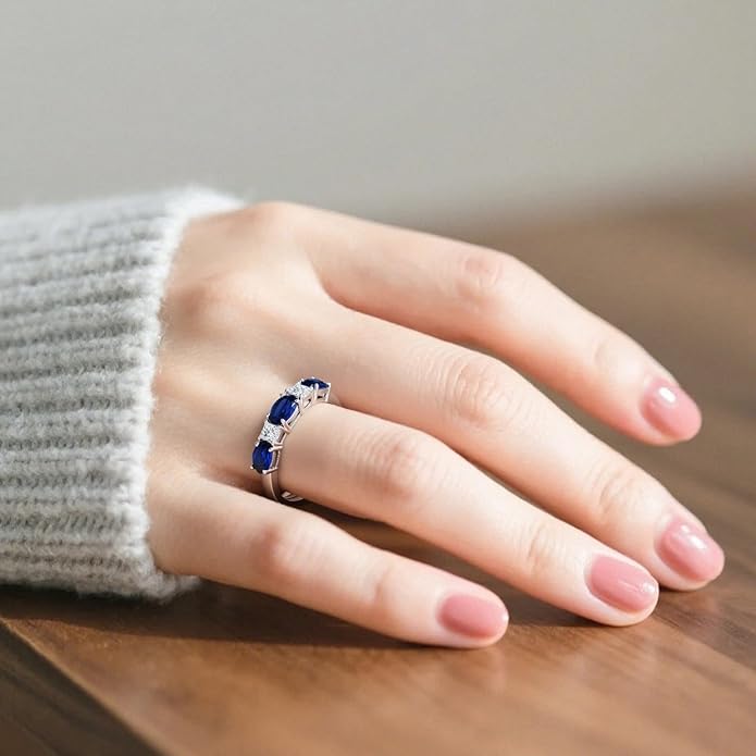 925 Sterling Silver Birthstone Rings for Women - Adjustable Size Women Jewelry Birthday Gifts for Girlfriend,Wife,Mom