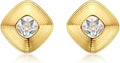 18K Gold Plated Huggie Hoop Earrings for Women, 925 Sterling Silver Post, Hypoallergenic Small Earrings