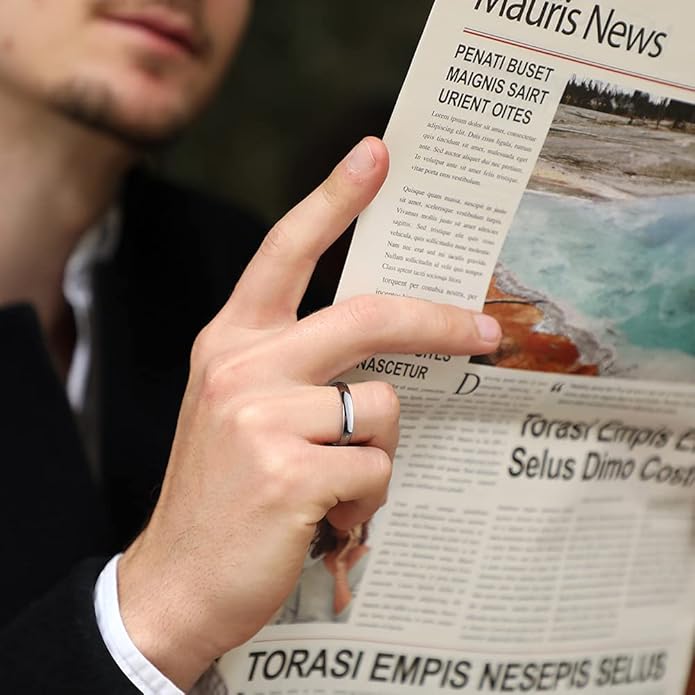 King Will Tungsten Carbide Wedding Band for Men Women Promise Rings for Couples Domed High Polish