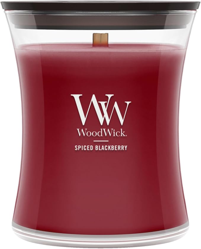 Woodwick Spiced BlackBerry Medium Hourglass Candle by Unknown